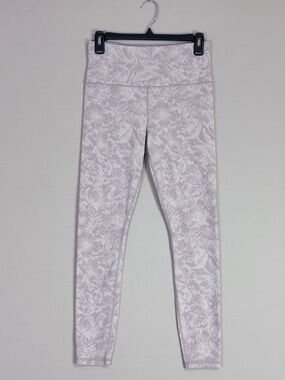 Athleta Elation Textured Leggings Pink High Rise Yoga Pants M Soft